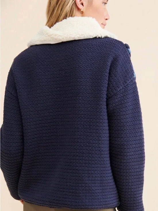 Free People Moon river Crochet jacket. NWT. Blue - Picture 3 of 5